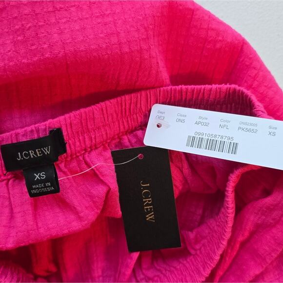 MS J.Crew Strapless Bow Front Cover Up Dress NWT Women Sze XS Neon Flamingo Pink - Picture 9 of 10